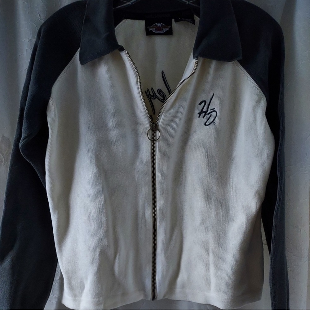 Harley-Davidson Women's green and Cream Bomber Jacket